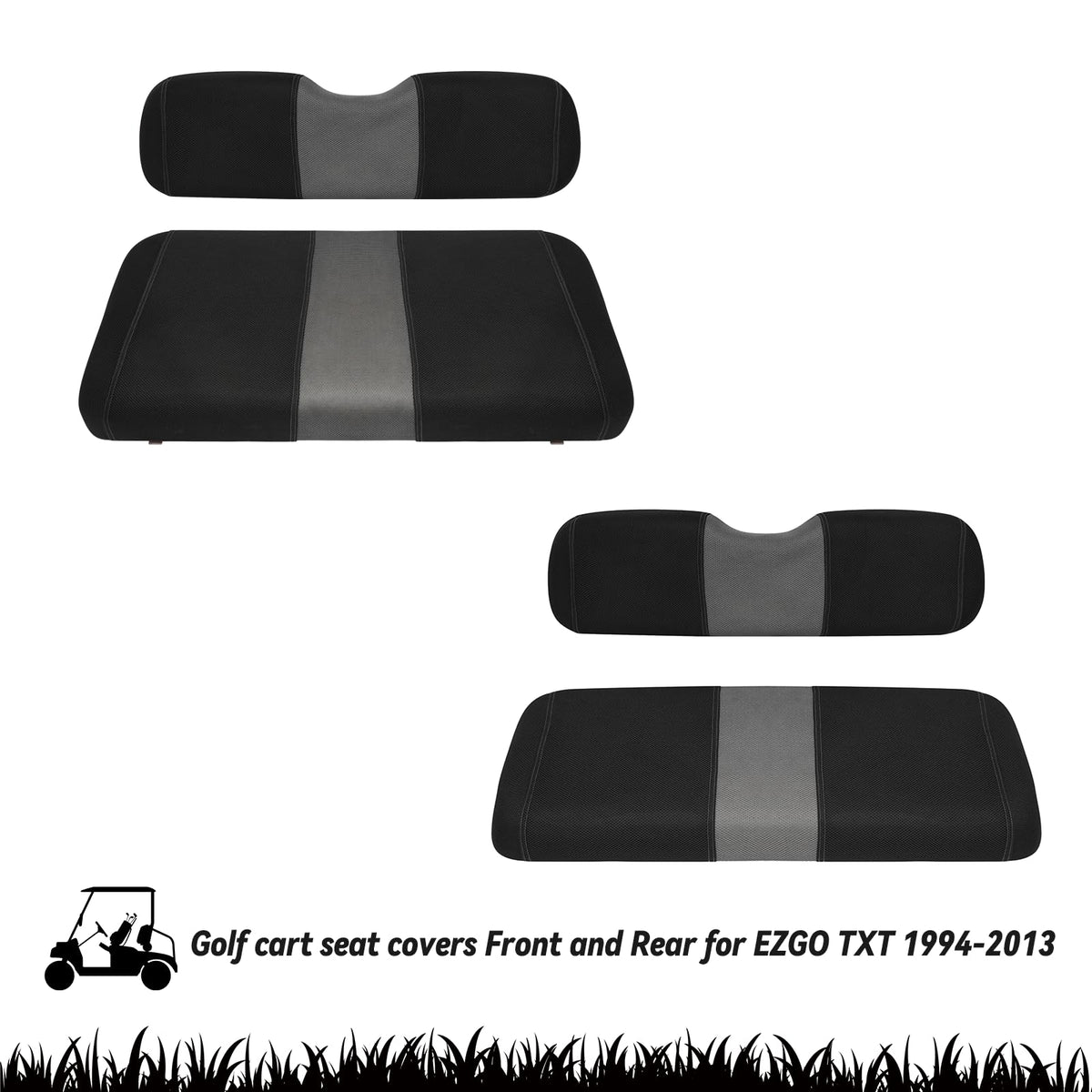 SAMXOMAP rear seat cover guards EZGO TXT bench with breathable mesh.