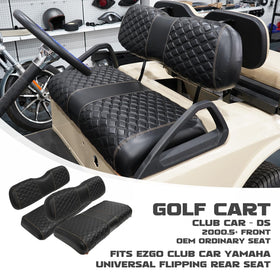 SAMXOMAP rear seat cover for golf carts, easy fit and adds luxury look.
