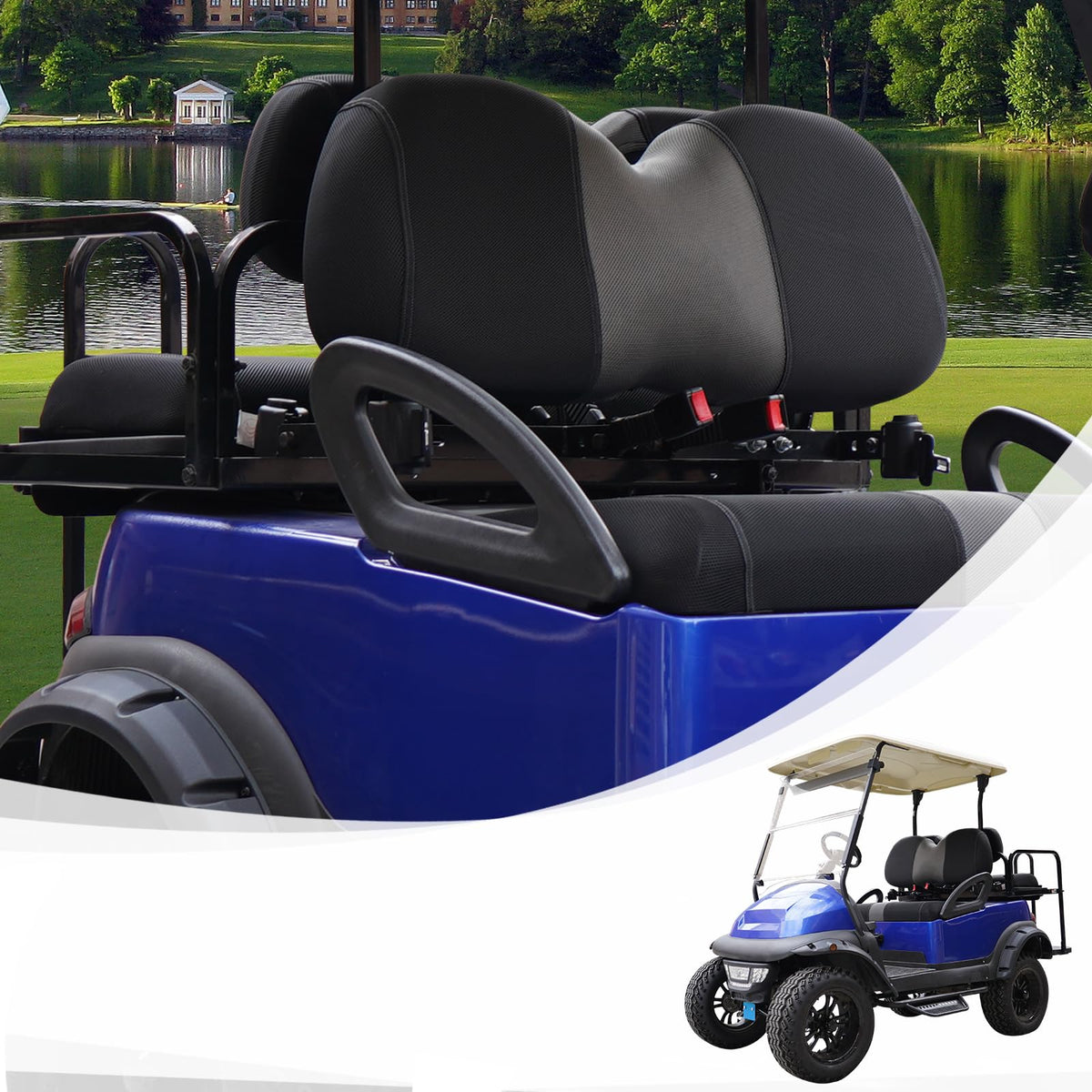 SAMXOMAP rear seat cover for golf cart protects against spills and dirt