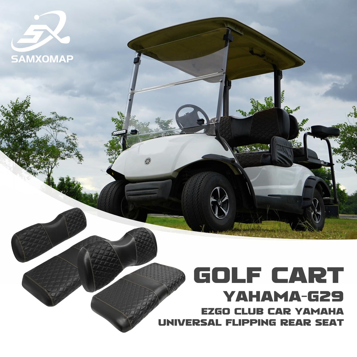 SAMXOMAP rear-seat cover for universal fit protects cushions and refreshes look
