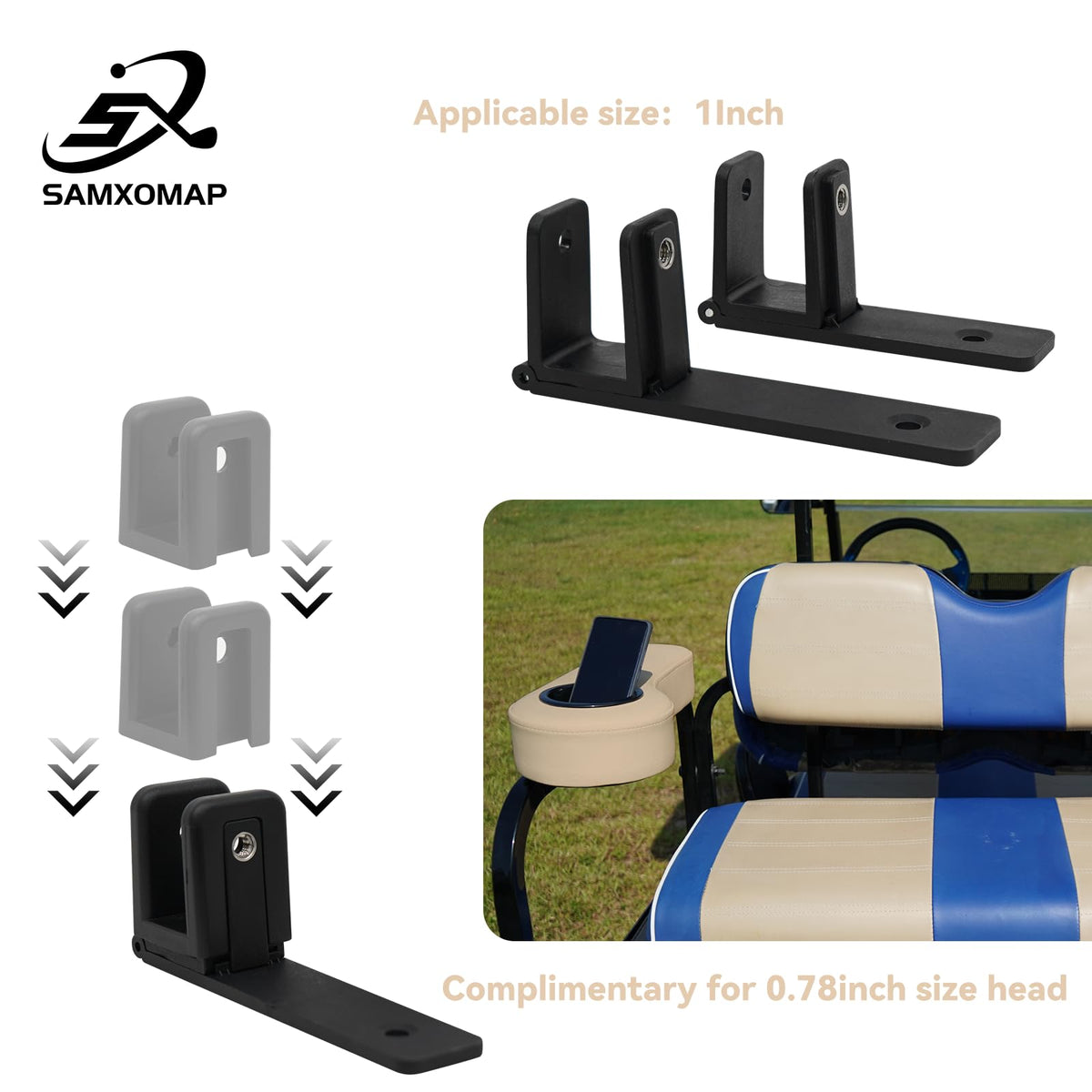 SAMXOMAP rear seat kit integration with flip armrests for easy upgrade