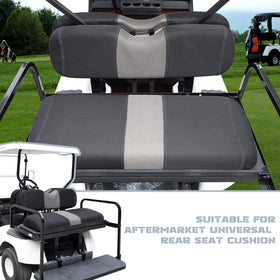 SAMXOMAP black and gray seat covers coordinate with golf carts.