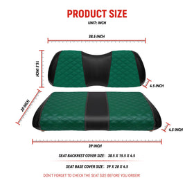 Easy-install green seat cover from SAMXOMAP with adjustable straps for quick setup.
