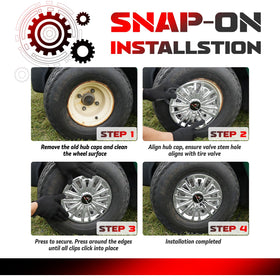 SAMXOMAP snap-on hub cap offers tool-free installation for quick upgrades