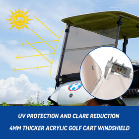 SAMXOMAP tinted windshield reduces glare for bright sun drives.