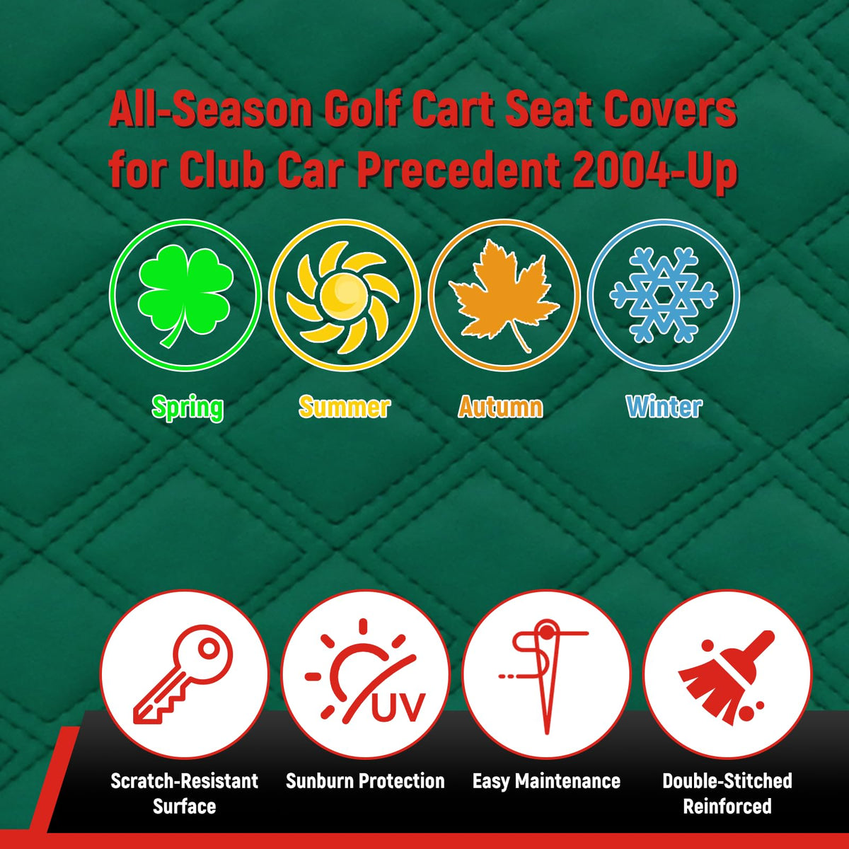 SAMXOMAP marine-grade vinyl waterproof seat cover protects against sun and spills.