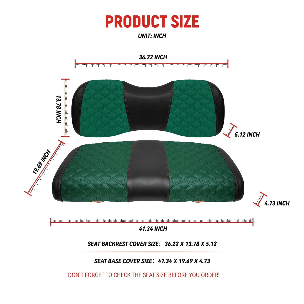 SAMXOMAP waterproof seat cover green guards cushions from spills.