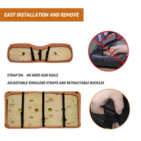 SAMXOMAP waterproof vinyl finish shields seats from spills and weather.