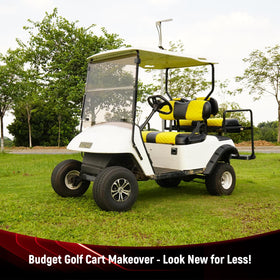 SAMXOMAP yellow golf cart seat cover upgrades interior aesthetics