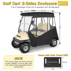 SANXIACAR side view shows easy access and coverage for two passengers.
