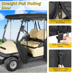 SANXIACAR buckle straps stabilize the canopy against wind.