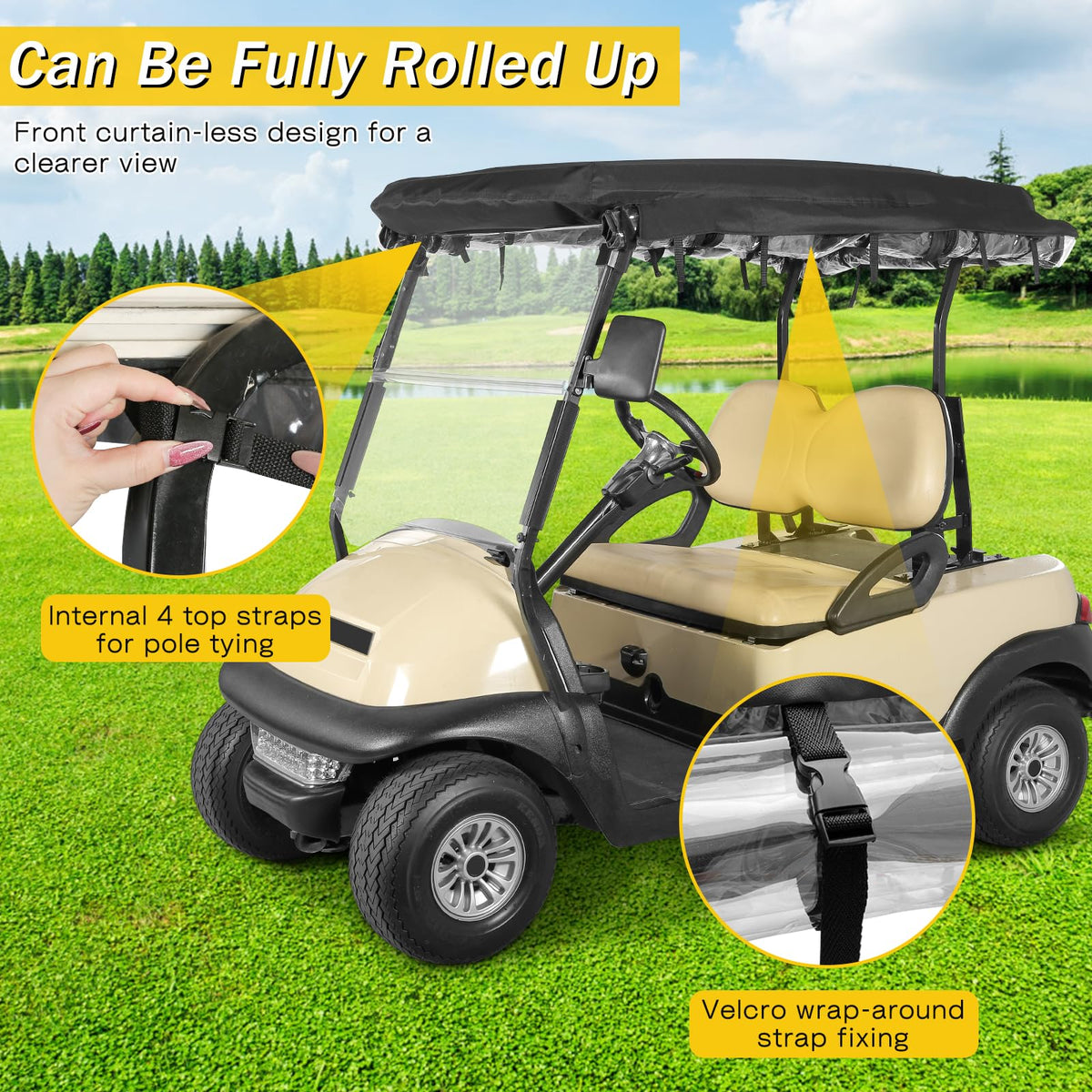 SANXIACAR three-sided windows offer clear visibility for safe driving.