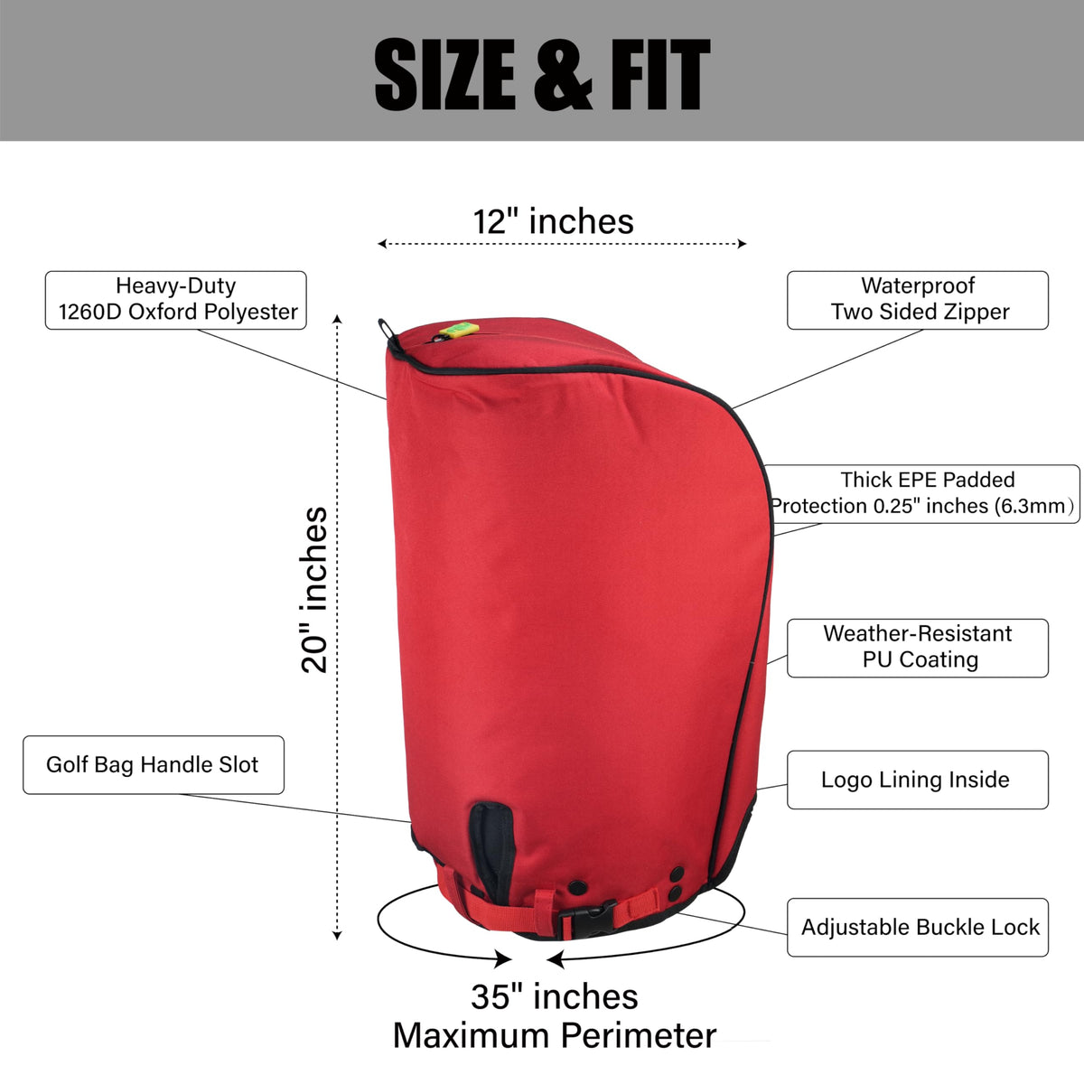 SANDIAN heavy duty 1260D Oxford polyester hood for waterproofing