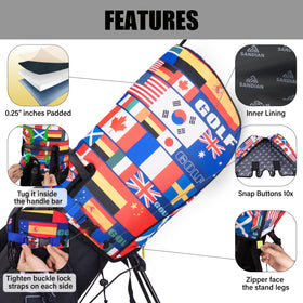Sandian 7mm EPE padding cushions golf clubs during transport