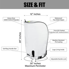 SANDIAN adjustable buckle lock system secures the cover on most bags.