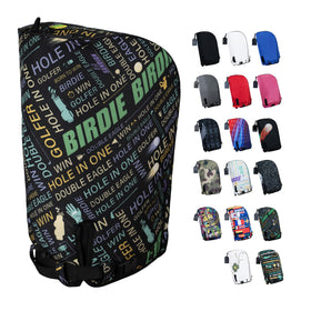 SANDIAN Birdie Black rain hood cover on a golf bag protecting gear