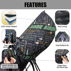 SANDIAN Birdie Black padded protection cushions clubs during transport