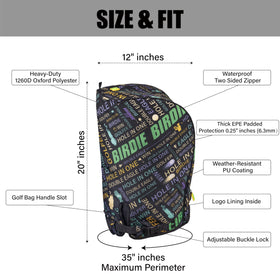 SANDIAN Birdie Black universal-fit design fits most standard golf bags