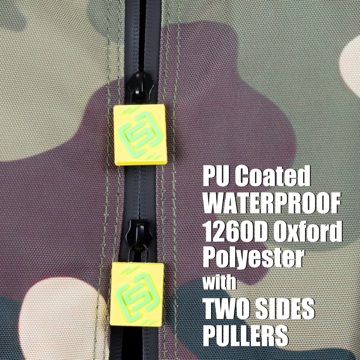 SANDIAN camo universal fit with buckle fasteners secures to most golf bags.