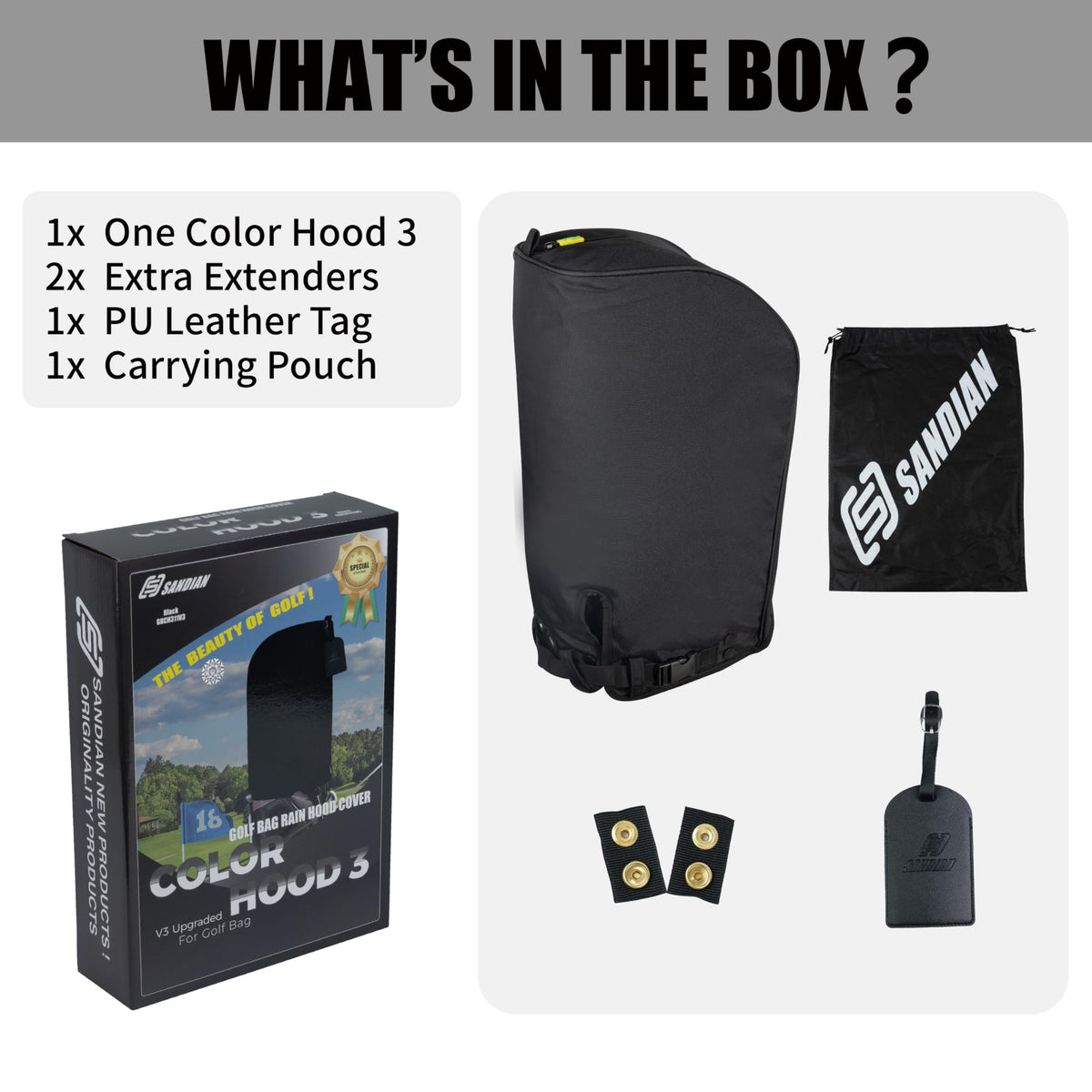 SANDIAN carrying pouch for compact storage when not in use