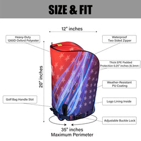 SANDIAN Flying Stars rain hood buckle system secures to various golf bags