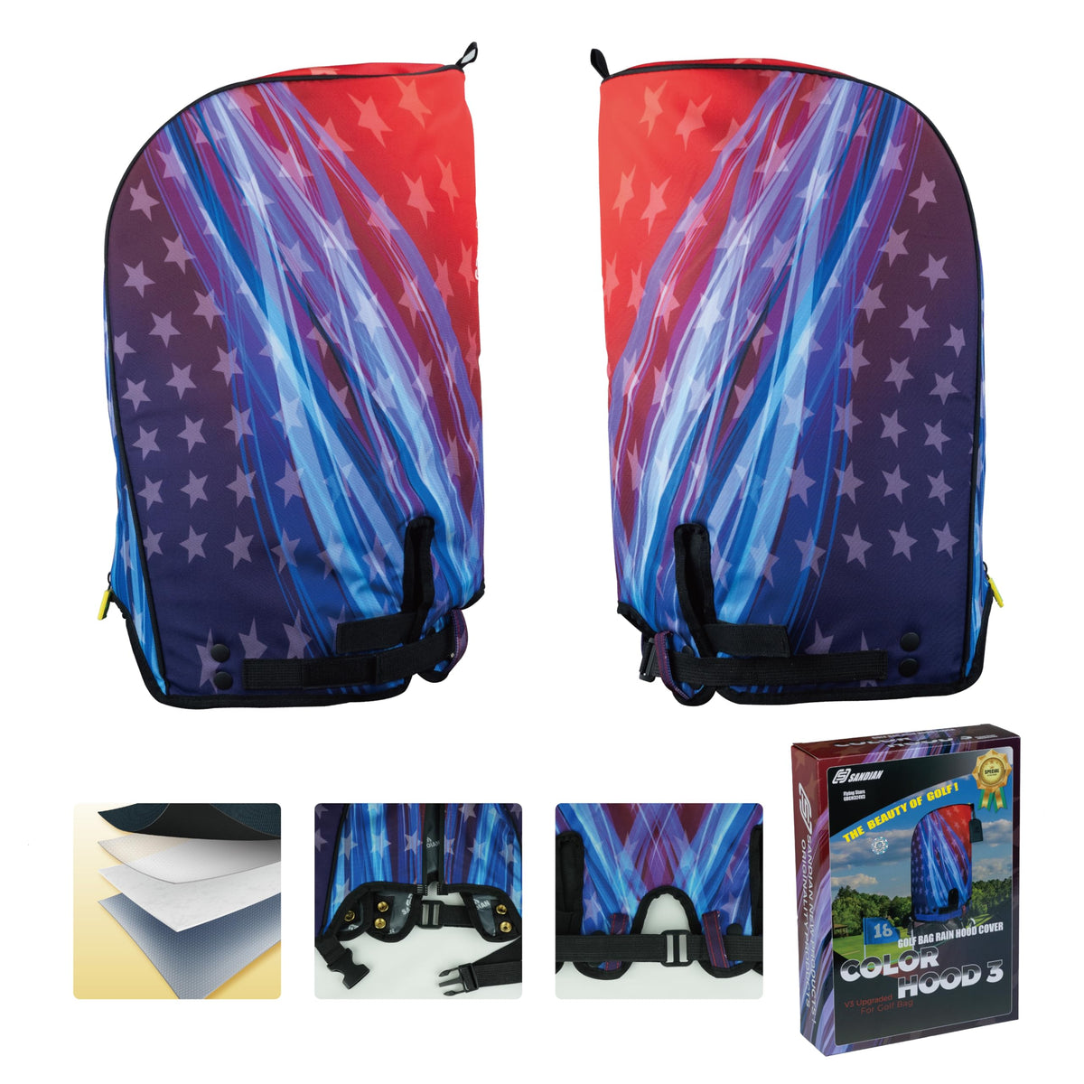 SANDIAN Flying Stars rain hood carrying pouch for compact storage