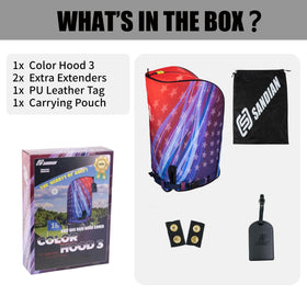 SANDIAN Flying Stars rain hood padded protection detail on clubs