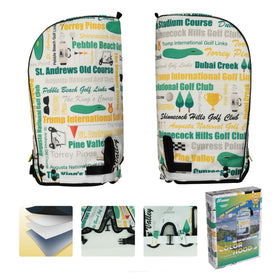 SANDIAN golf bag rain hood cover front view shows weather protection for clubs