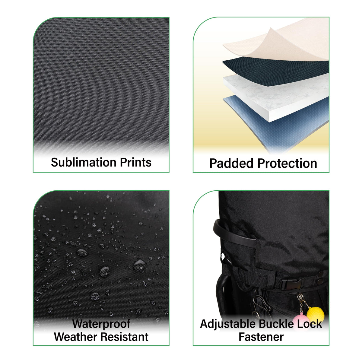 SANDIAN universal buttons feature for versatile bag compatibility