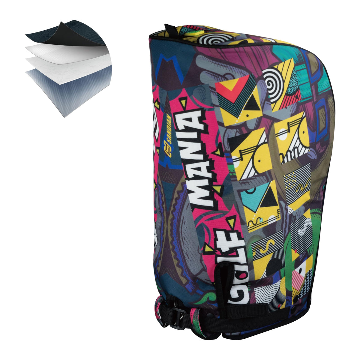 7 mm EPE padding inside protecting clubs during transport
