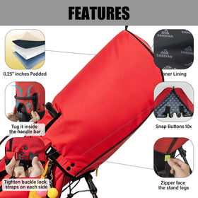 SANDIAN padded protection hood cushioning golf clubs during transport
