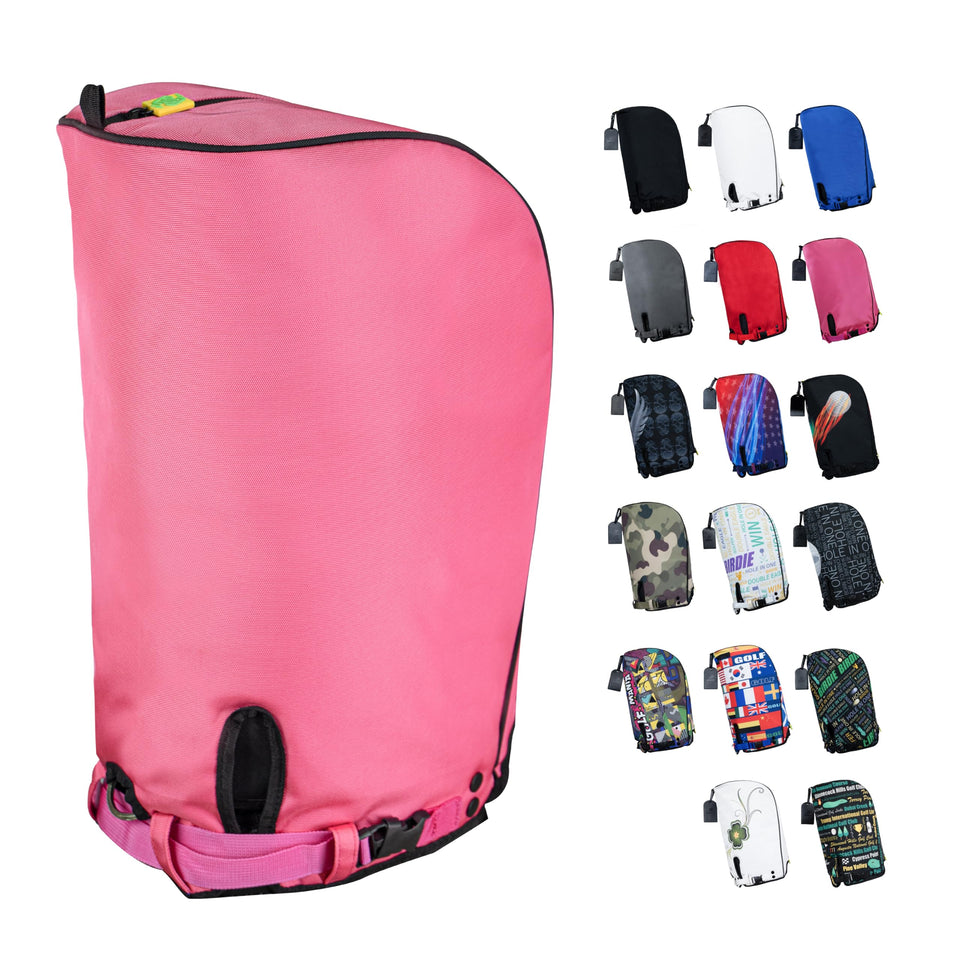 Sandian pink golf bag rain hood protecting clubs in rain