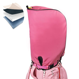 Sandian pink PU-coated hood keeps gear dry on the course