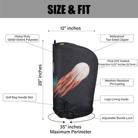 SANDIAN rain hood displaying perimeter fit up to 35 inches.