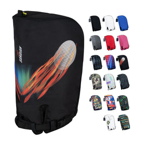 SANDIAN Spinning Ball rain hood on a golf bag; rugged 1260D fabric protects clubs from rain.