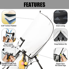SANDIAN two-sided zipper closure offers quick access and weather sealing.
