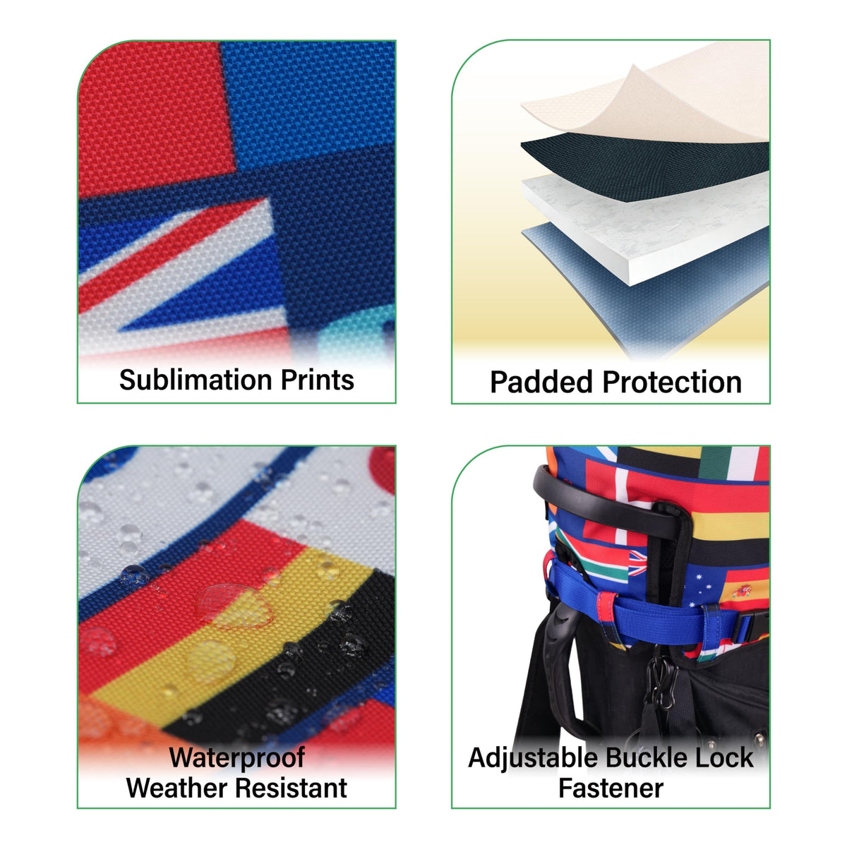 Sandian universal snap buttons fit multiple bag sizes