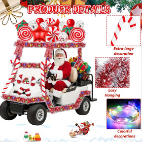 Sanixin decorative bows add finishing touches to the cart decor.