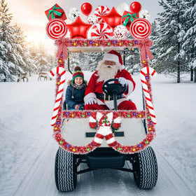 Sanixin parade-ready golf cart decor suitable for hotels and weddings.