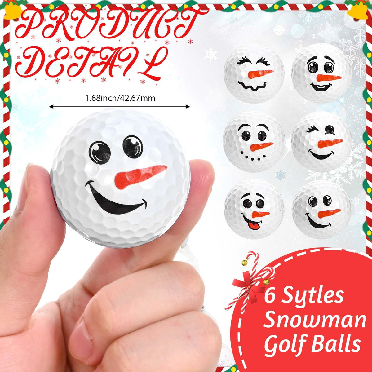 Sanixin snowman-design golf ball one with seasonal charm on greens