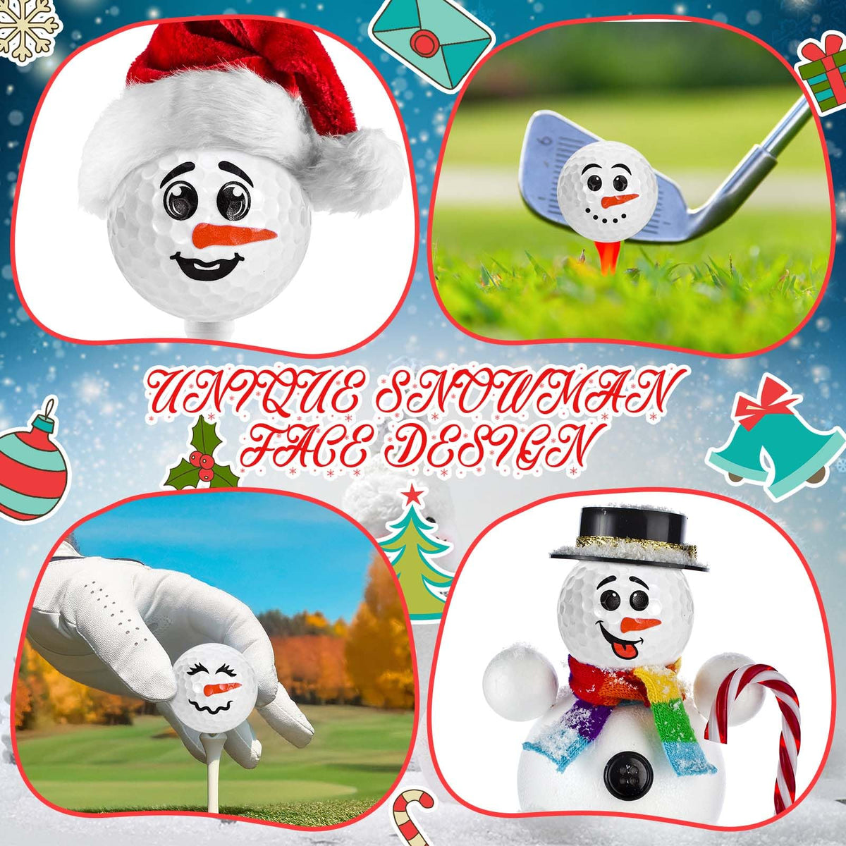Sanixin snowman-design golf ball three brightens rounds with holiday style
