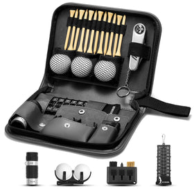 SANLINZOM golf accessories case showing organized gear for travel