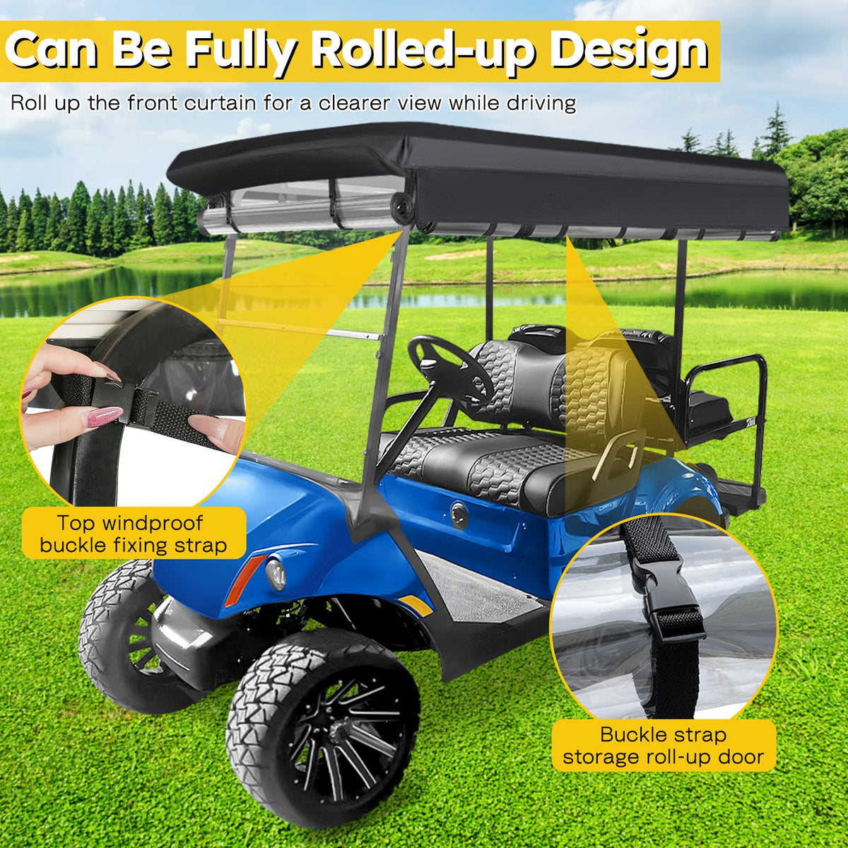 SANXIACAR transparent windows rolled up for easy access