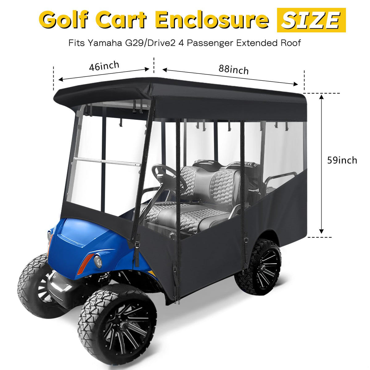 SANXIACAR waterproof enclosure shields riders from wind and rain