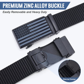 SANSTHS nylon golf belt width 1-3 inch provides secure fit during activities.