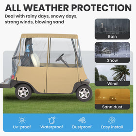 Santiano 0.5mm clear PVC window delivers durable visibility in cold weather.