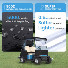 Santiano clear 0.5mm PVC windows provide visibility and reduce fogging.