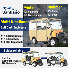 Santiano anti-wind fasteners secure the cover during storms