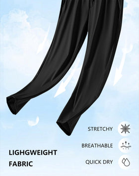 SANTINY pants shown during golf or hiking for versatile active use.