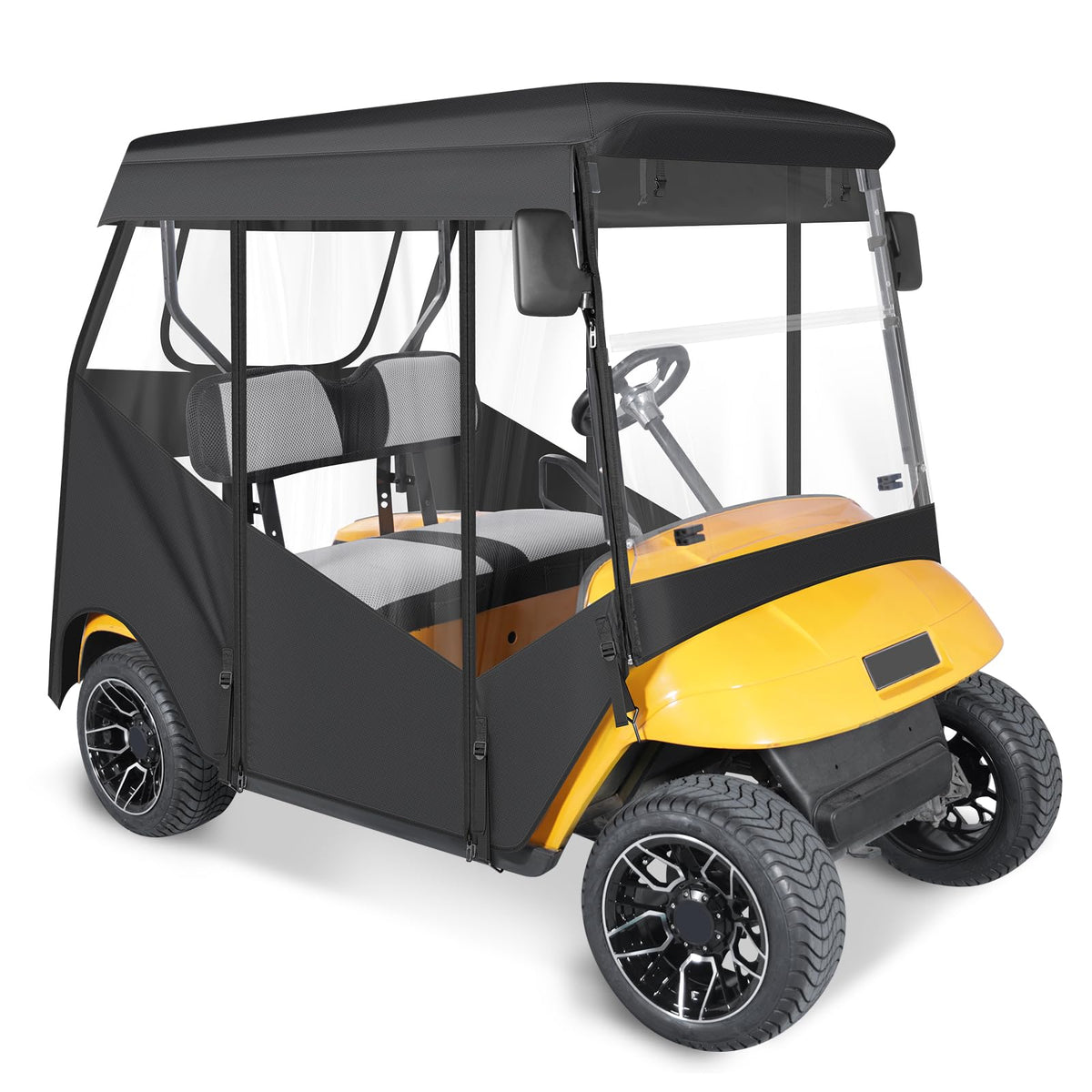 SANXIACAR EZGO TXT 2-Seat enclosure front view for all-weather protection